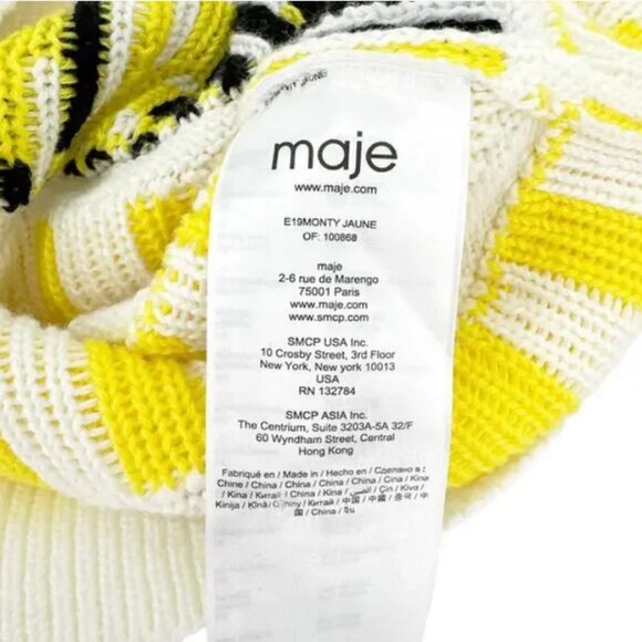 Maje "With Love" Monty Jacquard Sweater - Size M (Designer Size 2) - Picture 6 of 8